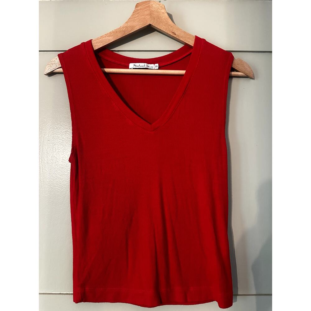 Michael Stars Ribbed Tank OS Womens